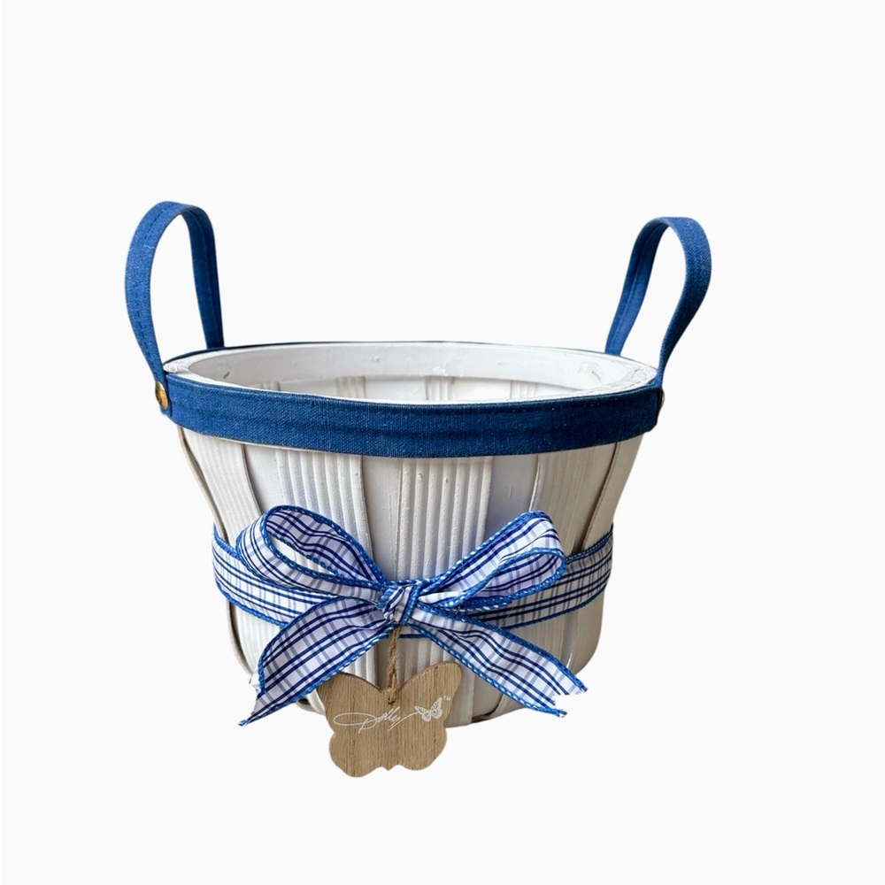 Dolly Parton DG Collection Butterfly Basket New Discontinued 9 in Blue